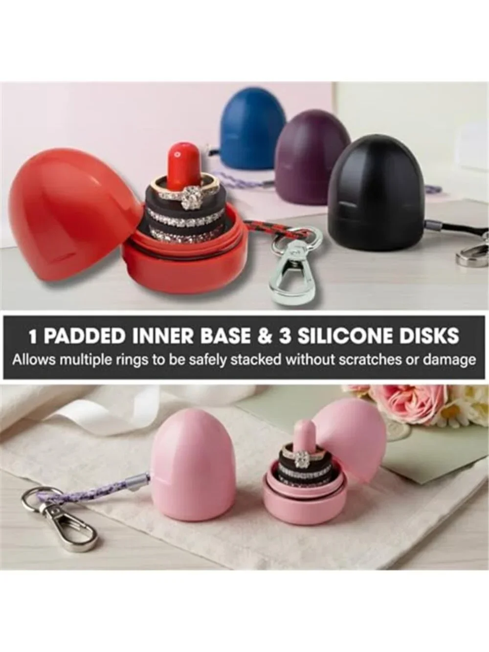 Waterproof Ring Holder Travel Jewelry Case Floating Ring Storage Box